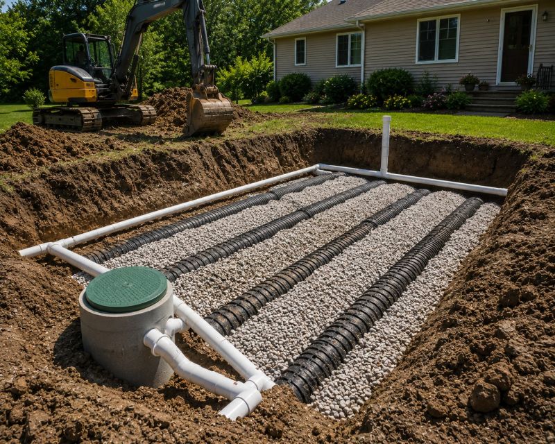 Leach Field Installation in Columbus, OH